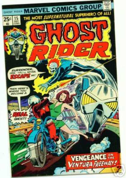 Ghost Rider 15 - Motorcycle - Gun - Skeleton - Woman - Vengenace On The Ventura Freeway - Mark Texeira, Sal Buscema
