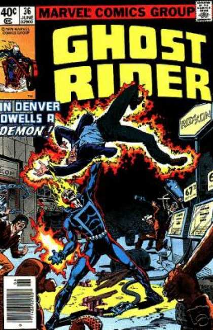 Ghost Rider 36 - Marvel Comics Group - Ghost Rider - 36 - June - In Denver Dwells A Demon - Bob Wiacek, Bret Blevins