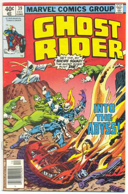Ghost Rider 39 - Marvel Comics Group - Approved By The Comics Code Authority - Into The Abyss - Suicide Squad - Die - Bob Wiacek, Ron Garney