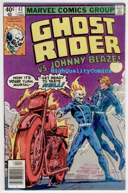 Ghost Rider 43 - Johnny Blaze - Motorcycle - Smoke - Hell - Marvel Comics Group - Bob Wiacek, Ron Garney