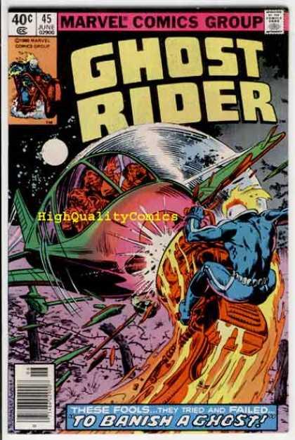 Ghost Rider 45 - To Banish A Ghost - Marvel - Battle - Byke - Space Ship - Bob Wiacek, Ron Garney