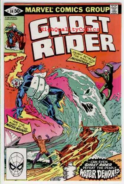 Ghost Rider 59 - Motorcycle - Moondark - Water Demon - Water - Sailboat - Salvador Larroca