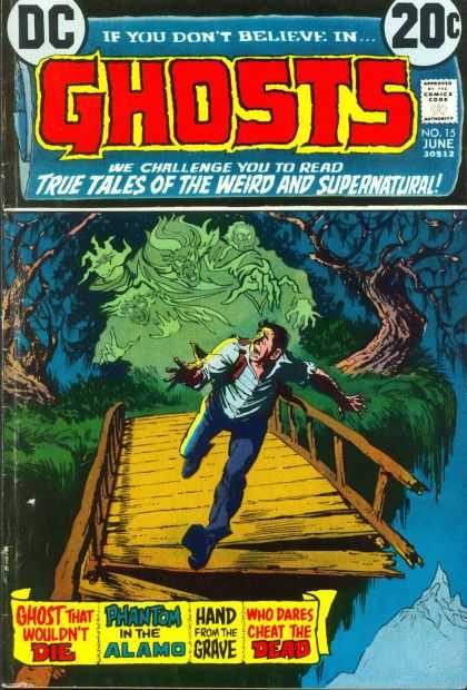 Ghosts 15 - Frightening Comic - Popuar Classic Comics - Haunted Swamp - Guy Runs From Spectars - The Spirit World - Nick Cardy