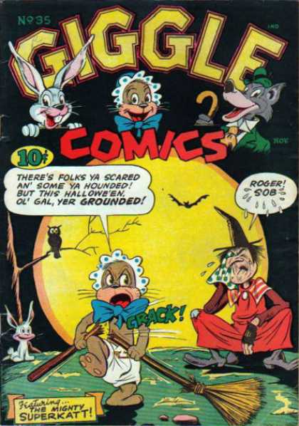 Giggle Comics 35 - Cat - Wolf - Witch - Superkatt - Broken Broom