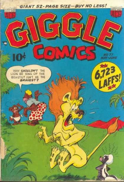 Giggle Comics 77 - Lion - Skunk - Monkies - May-june - Laffs