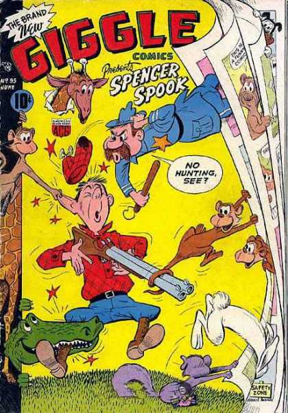 Giggle Comics 95 - Hunter - Monkeys - Allegator - Rabbit - Cop