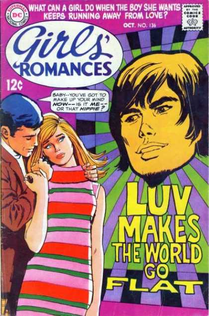 Luv Makes The World Go Flat - Yellow Hair - Black Hair - Brown Coat - No 136 Girls' Romances 136 - Luv Makes The World Go Flat - Yellow Hair - Black Hair - Brown Coat - No 136