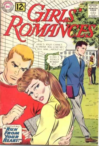 Comics Code Authority - 12 Cents - Dc - Speech Bubble - Thought Bubble Girls' Romances 88 - Comics Code Authority - 12 Cents - Dc - Speech Bubble - Thought Bubble