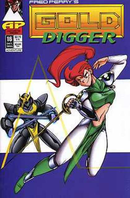 Gold Digger 2 16 - Fred Perry - Redhead - Weapon - Sword - Woman