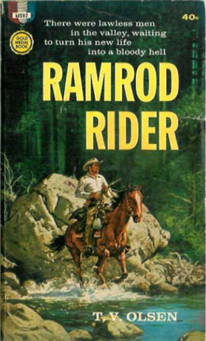 Gold Medal Books - Ramrod Rider - T.v. Olsen