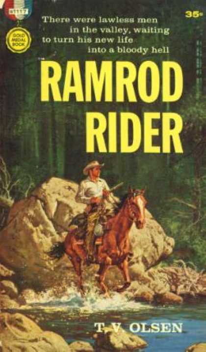 Gold Medal Books - Ramrod Rider - T.v. Olsen