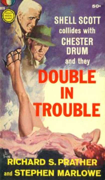 Gold Medal Books - Double In Trouble - Richard S and Marlowe, Stephen Prather