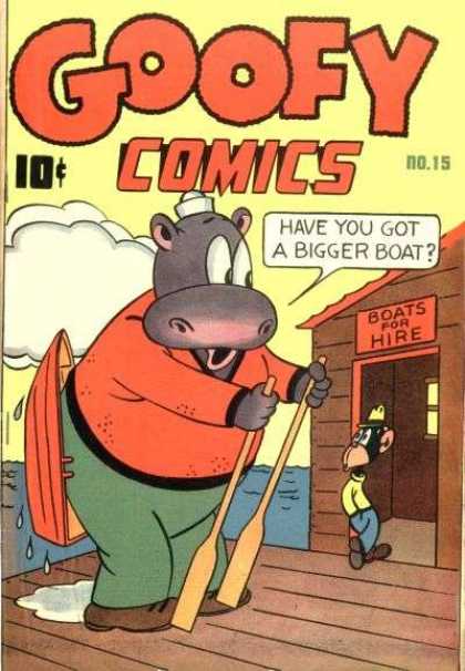 Boat - Boathouse - Puddle - Oars - Dock Goofy Comics 15 - Boat - Boathouse - Puddle - Oars - Dock