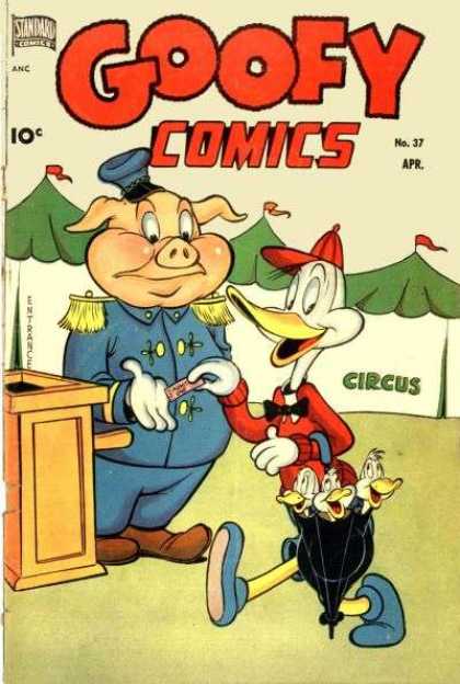 No 37 - Tent - Circus - Pig - Tickets Goofy Comics 37 - No 37 - Tent - Circus - Pig - Tickets