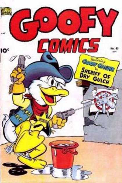 Goofy Gander - Cowboy Hat - Water Pistol - Sheriff - Target Goofy Comics 45 - Goofy Gander - Cowboy Hat - Water Pistol - Sheriff - Target