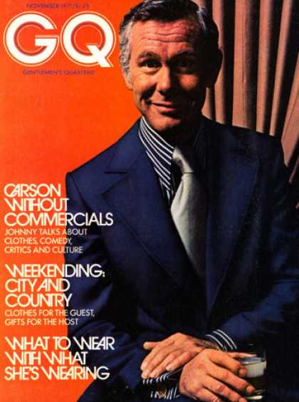 GQ - November 1971 - Johnny Carson