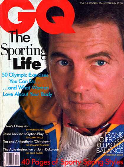 GQ - February 1984 - Frank Gifford