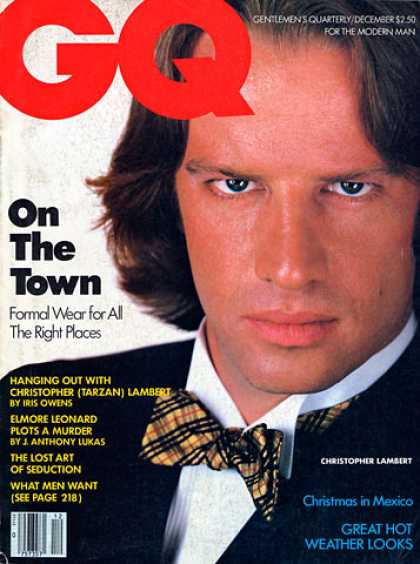 GQ - December 1984 - Christopher Lambert