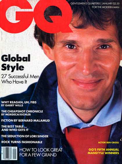 GQ - January 1985 - Ben Cross