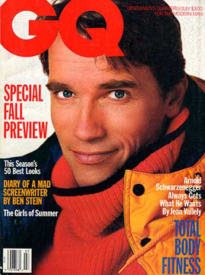 GQ - July 1986 - Arnold Schwarzenegger