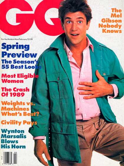 GQ - February 1987 - Mel Gibson