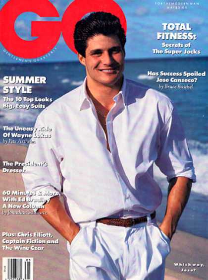 GQ - May 1989 - Jose Canseco