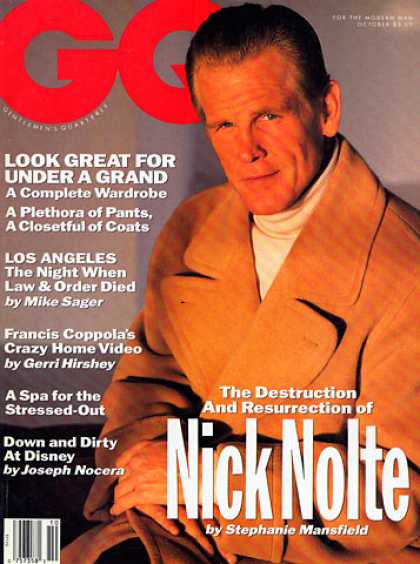 GQ - October 1991 - Nick Nolte