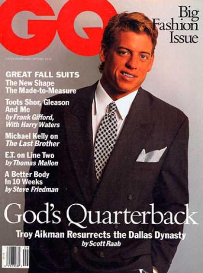 GQ - September 1993 - Troy Aikman