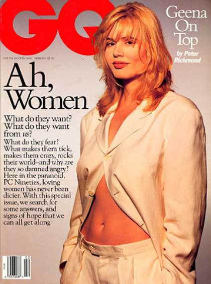 GQ - February 1994 - Geena Davis