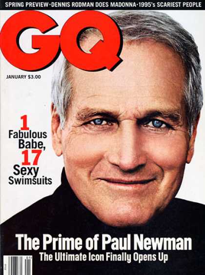 GQ - January 1995 - Paul Newman