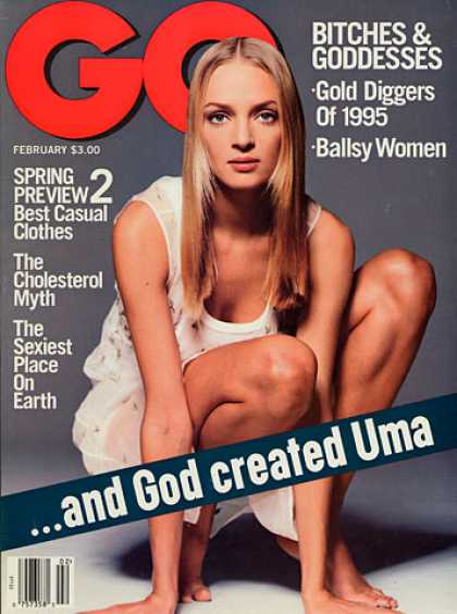 GQ - February 1995 - Uma Thurman