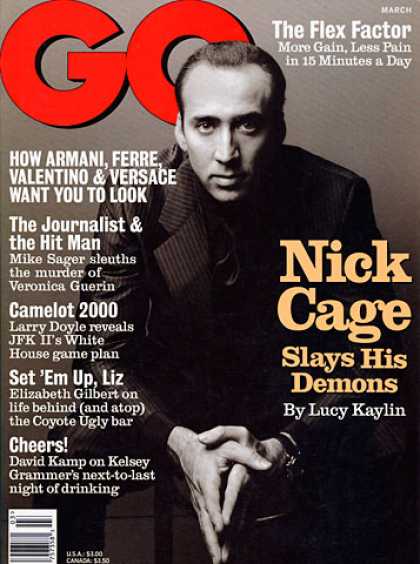GQ - March 1997 - Nick Cage