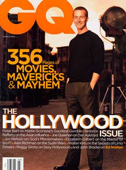 GQ - March 2001 - Edward Norton