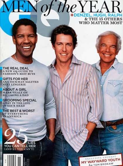 GQ - November 2002 - Denzel Washington, Hugh Grant