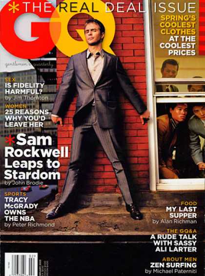 GQ - February 2003 - Sam Rockwell