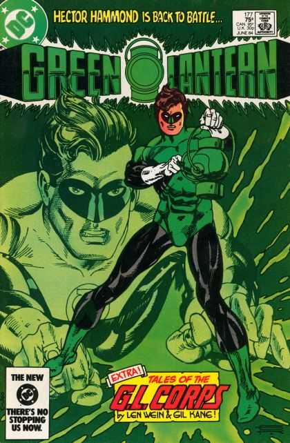 Green Lantern (1960) 177 - Hector Hammond - June Issue - Dc Comics Making A Comeback - Extra Comic Story Inside - All Green Cover