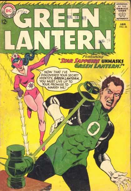 Green Lantern (1960) 26 - Portable Light - Green Lantern - Mask - Pink Lycra Suit - Pink Mask