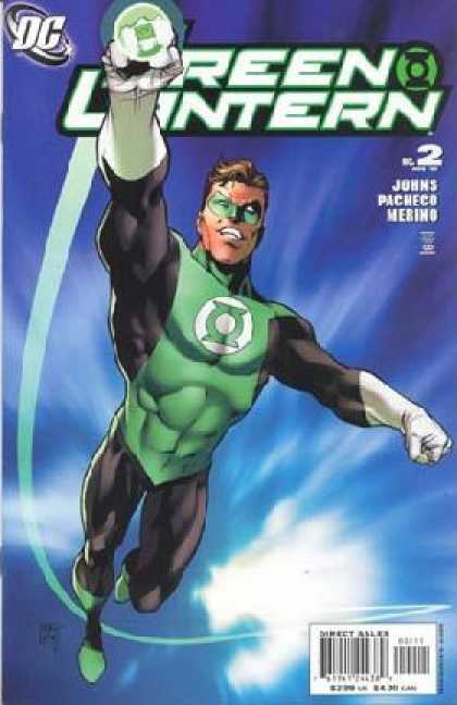 Green Lantern (2005) 2 - Flying - No 2 - Johns Pacheco Merino - Green - Mask - Carlos Pacheco