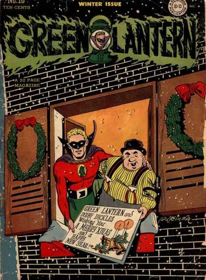Green Lantern 18 - Wreath - Window - Snow - Shutters - Sign