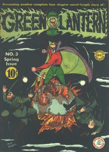 Green Lantern 3 - Costume - Soldiers - Fire - Earth - Battle - Martin Nodell