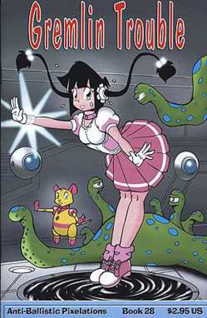 Gremlin Trouble 28 - Gremlins - Trouble - Girl With Pig-tails In Pink Skirt - Japanese Comic Book - Book 28