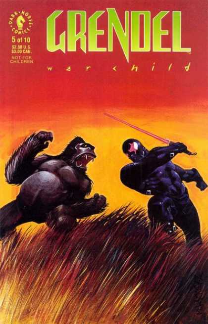 Grendel: War Child 5 - Savannah - Gorilla - Grass - Fight - Duel - Matt Wagner