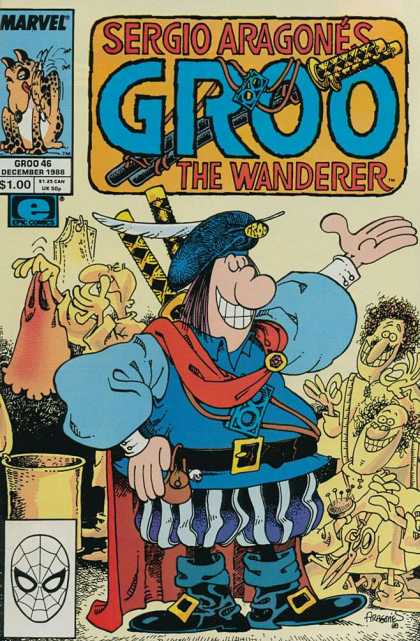 Groo the Wanderer 46 - Marvel - Sergio Aragones - Dec 1988 - Spidermans Mask - Groo