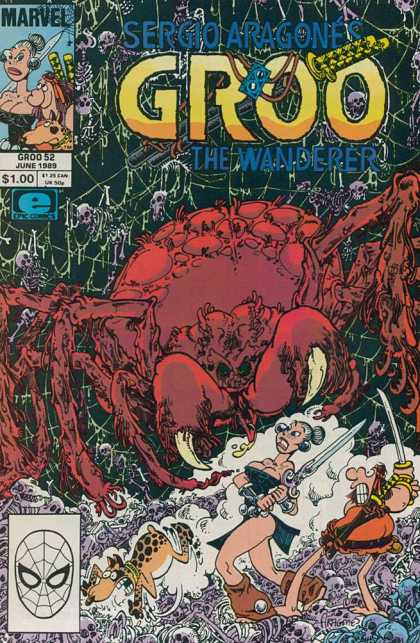 Groo the Wanderer 52 - Sergio Aragones - Groo The Wanderer - Red Spider - Skeletons - Spider Web