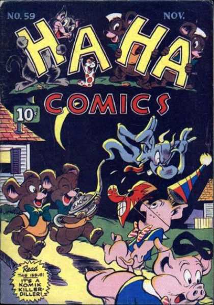 Ha Ha Comics 59 - Mice - Pigs - Frightened - Magic Lamp - Read