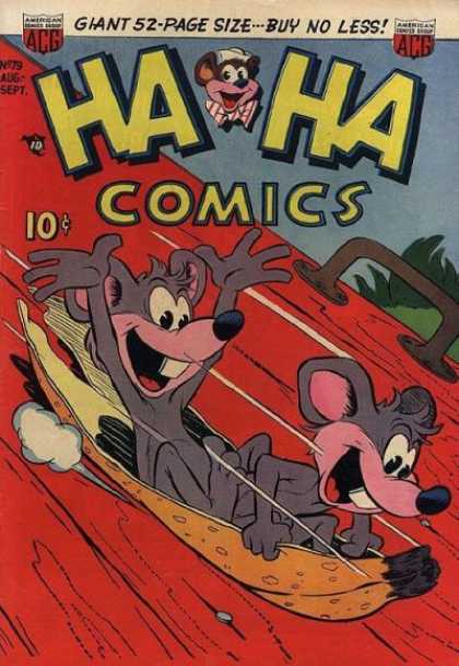 Ha Ha Comics 79 - Mice - Banana Peel - Grass Blades - Red Teeter-totter - Smoke