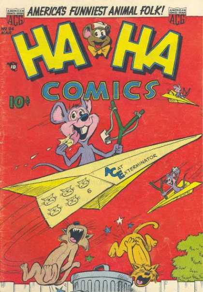 Ha Ha Comics 94 - Slingshot - Mice - Paper Airplanes - Cats - Trash Can