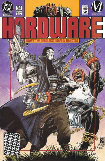 Hardware 5 - Chains - Guns - Bullet Belt - Black Jacket - Two Men - Denys Cowan, Jimmy Palmiotti