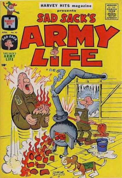 Harvey Hits 43 - Sad Sack - Army Life - Mopping - Wet Floor - Bucket