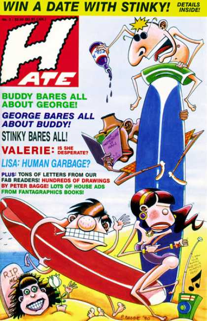 Hate 3 - Surfboard - Beach - Win A Date With Stinky - Valerie Is She Desperate - Lisa - Peter Bagge